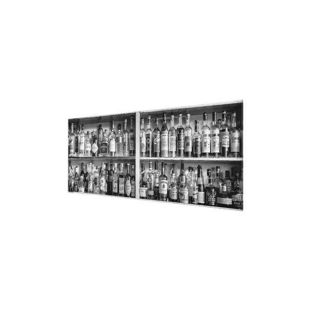 Glasbilder Bar Schwarz Weiß