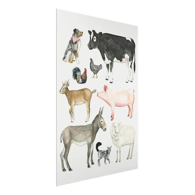 Wandbilder Modern Bauernhof Tierfamilie I