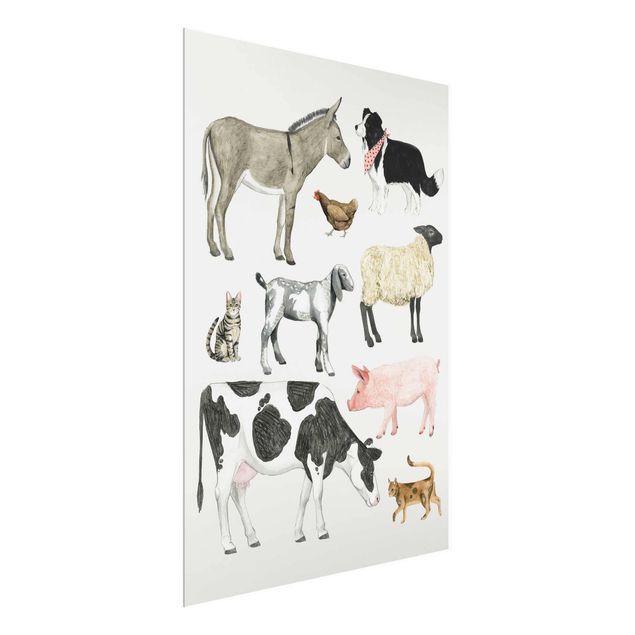 Wandbilder Modern Bauernhof Tierfamilie II