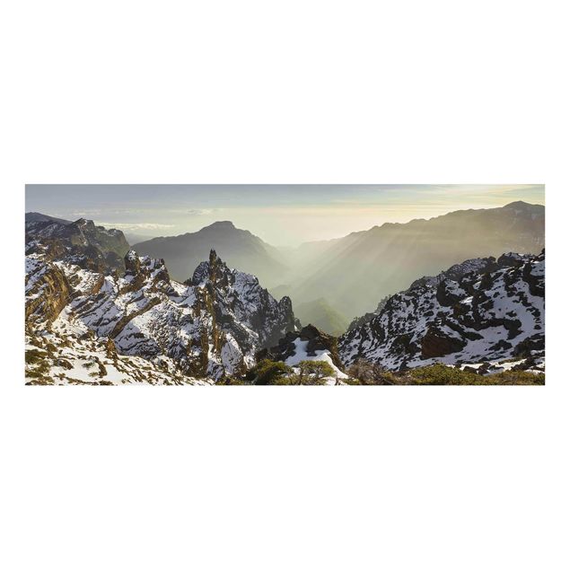 Glasbilder Landschaften Berge in La Palma