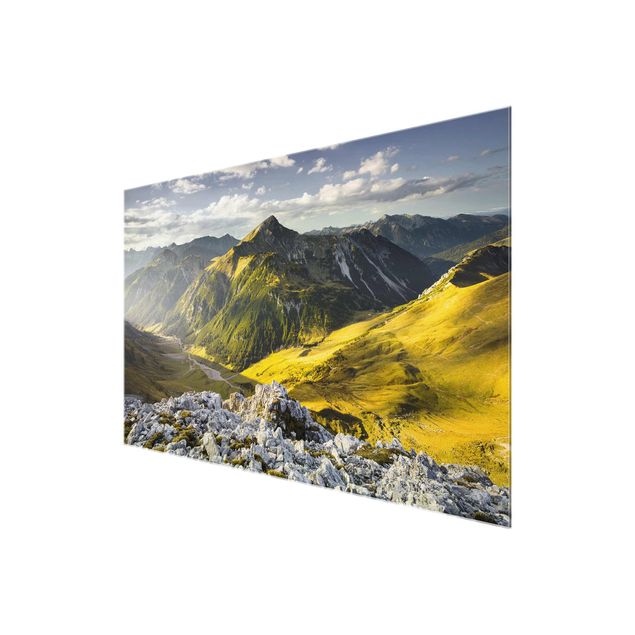 Wandbilder Meer Berge und Tal der Lechtaler Alpen in Tirol