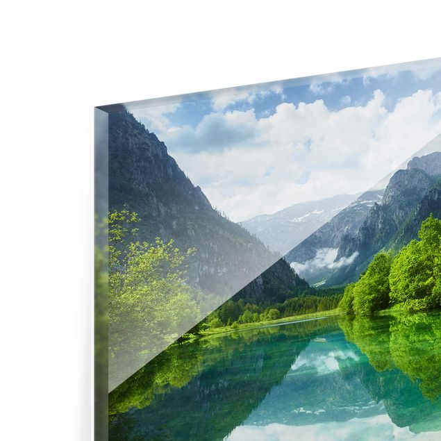 Wandbilder Modern Bergsee mit Spiegelung