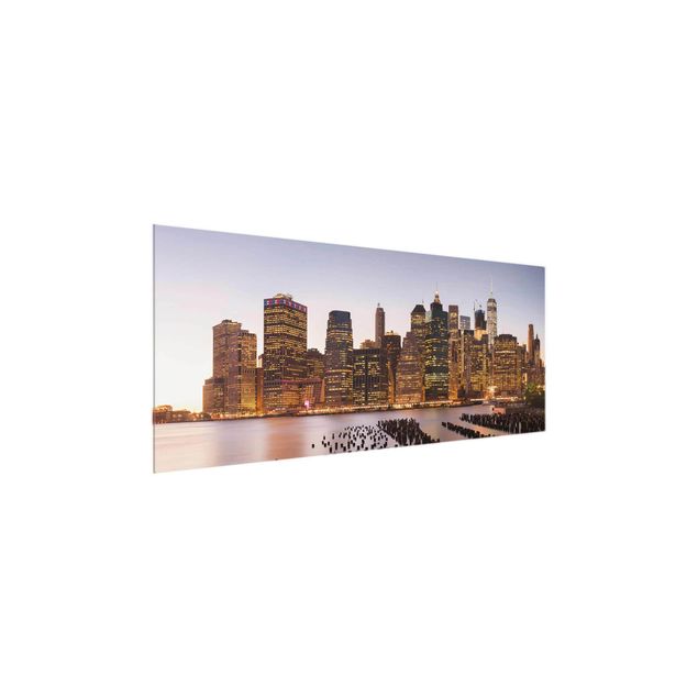 Glasbilder Städte Blick auf Manhattan Skyline