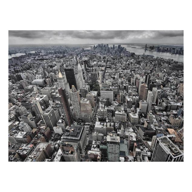 Glasbilder Städte Blick über Manhattan