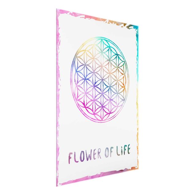 Wandbilder Spirituell Blume des Lebens Wasserfarbe