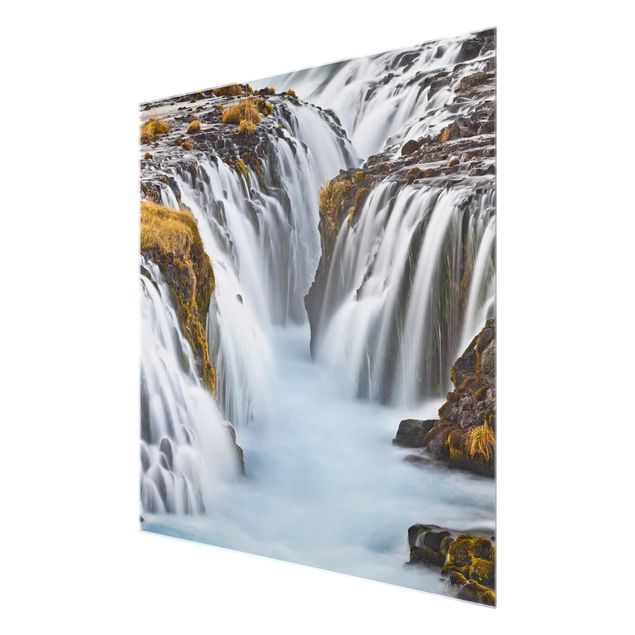 Wandbilder Modern Brúarfoss Wasserfall in Island
