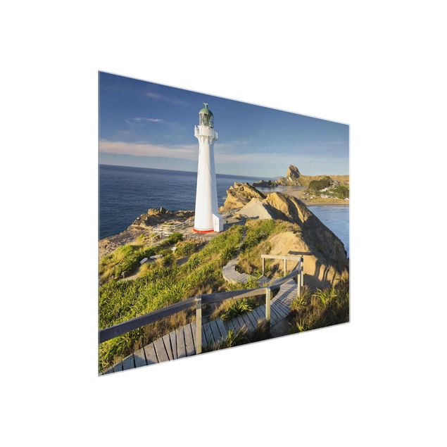 Wandbilder Meer Castle Point Leuchtturm Neuseeland