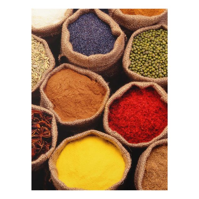 Glasbilder Colourful Spices