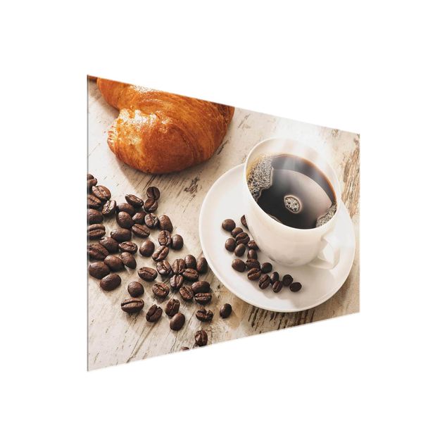 Bilder Dampfende Kaffeetasse mit Kaffeebohnen