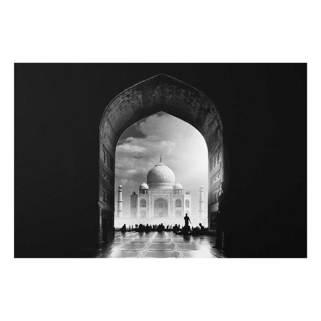 Wandbilder Schwarz-Weiß Das Tor zum Taj Mahal