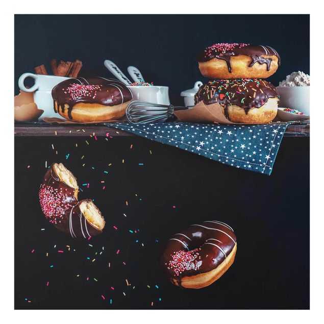 Glasbilder Donuts vom Küchenregal