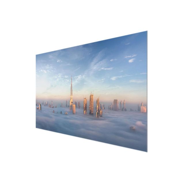 Wandbilder Blau Dubai über den Wolken