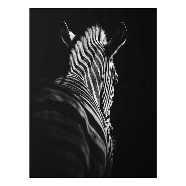 Wandbilder Modern Dunkle Zebra Silhouette