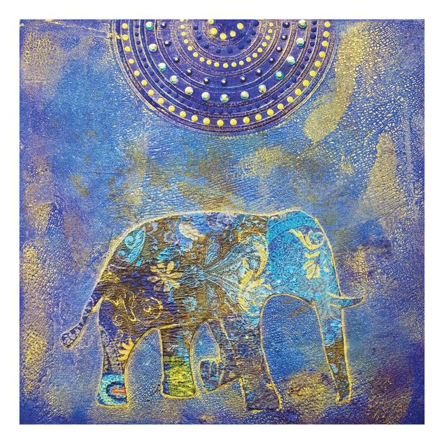 Wandbilder Blau Elephant in Marrakech