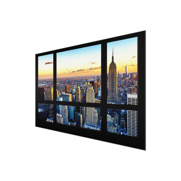 Wandbilder Architektur & Skyline Fensterausblick - Sonnenaufgang New York