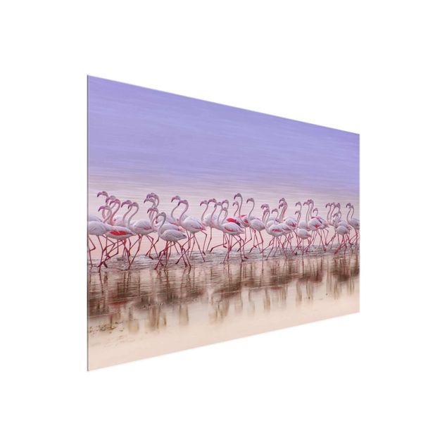 Wandbilder Tiere Flamingo Party