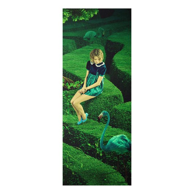 Wandbilder Grün Frau im Labyrinth