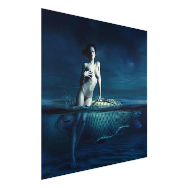 Wandbilder Akt & Erotik Frauenakt mit Fisch