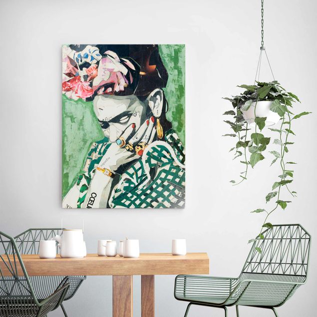 Wandbilder Portrait Frida Kahlo - Collage No.3