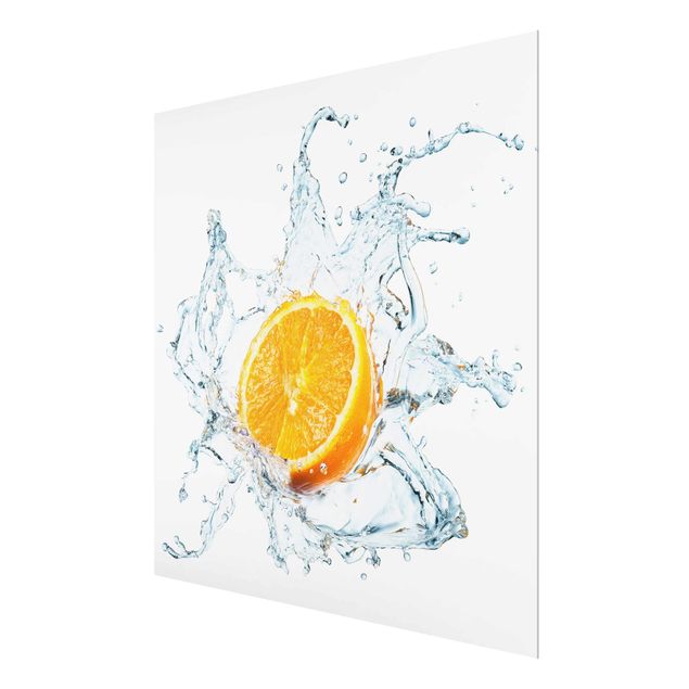 Glas Wandbilder Frische Orange