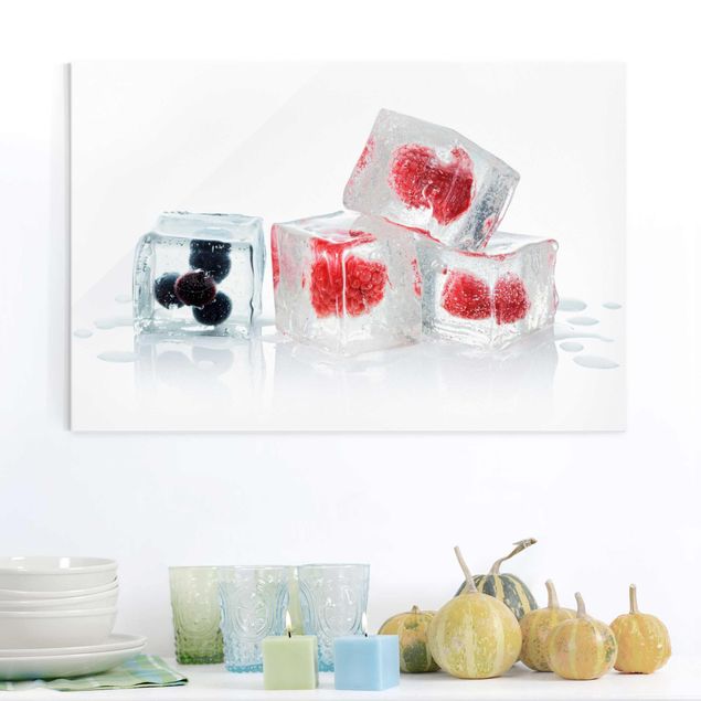 Wandbilder Früchte Früchte im Eiswürfel