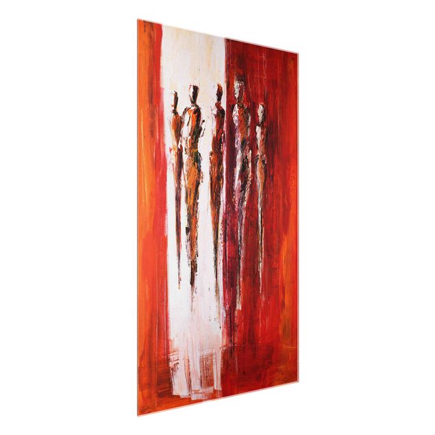 Wandbilder Abstrakt Petra Schüßler - Fünf Figuren in Rot 01