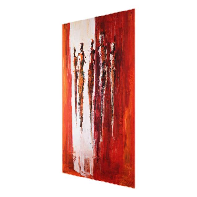 Wandbilder Petra Schüßler - Fünf Figuren in Rot 01