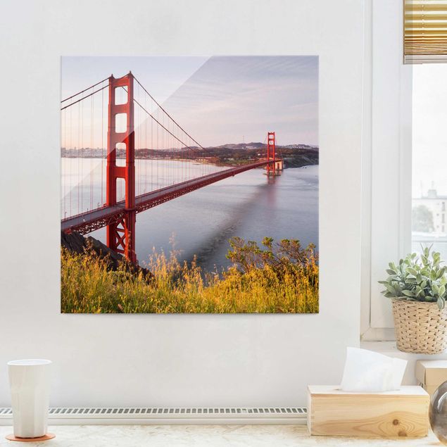 Glasbild Stadt Golden Gate Bridge in San Francisco