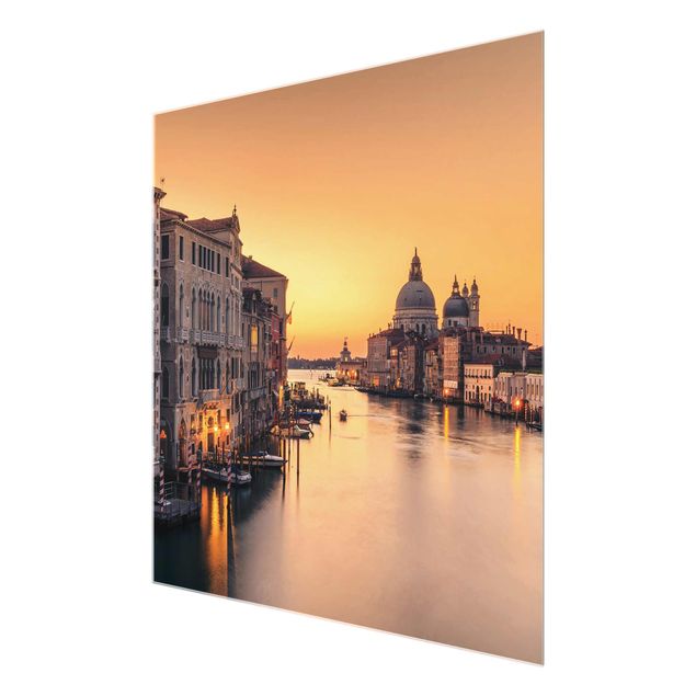 Wandbilder Orange Goldenes Venedig