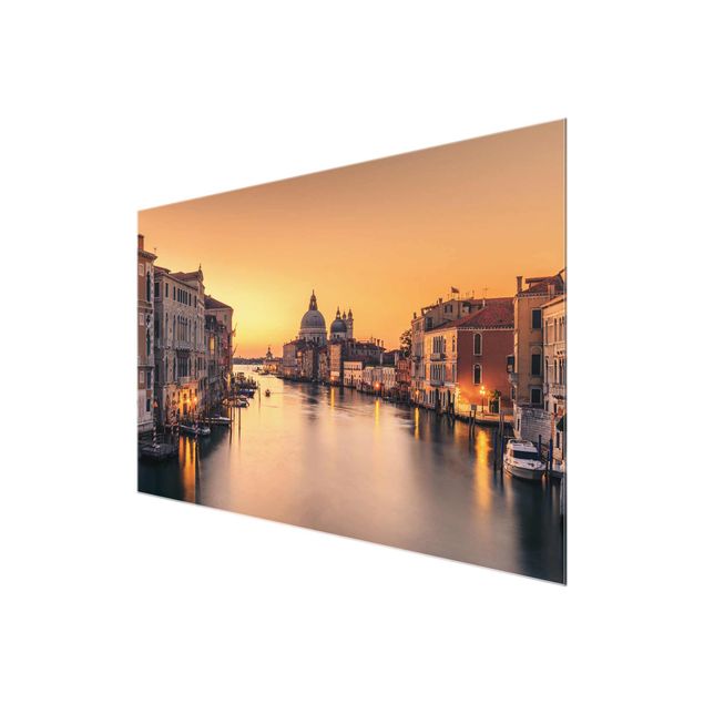 Wandbilder Orange Goldenes Venedig