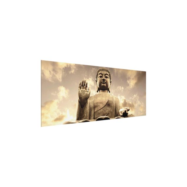 Wandbilder Modern Großer Buddha Sepia