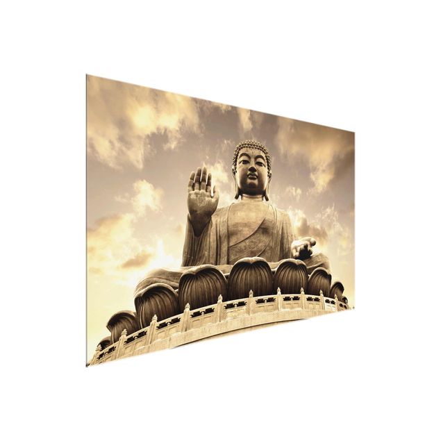 Wandbilder Modern Großer Buddha Sepia