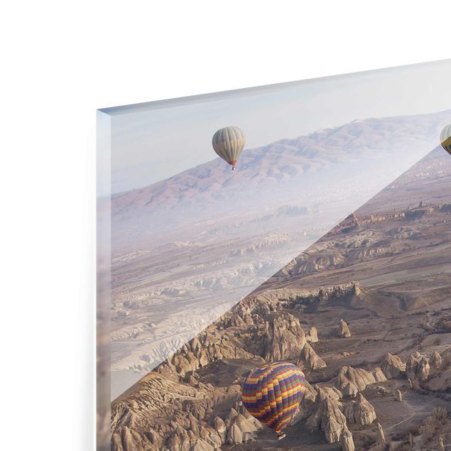 Glasbilder Heißluftballons über Anatolien
