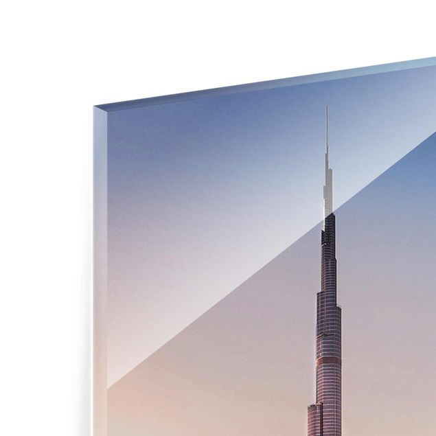 Glasbilder Himmlische Skyline von Dubai