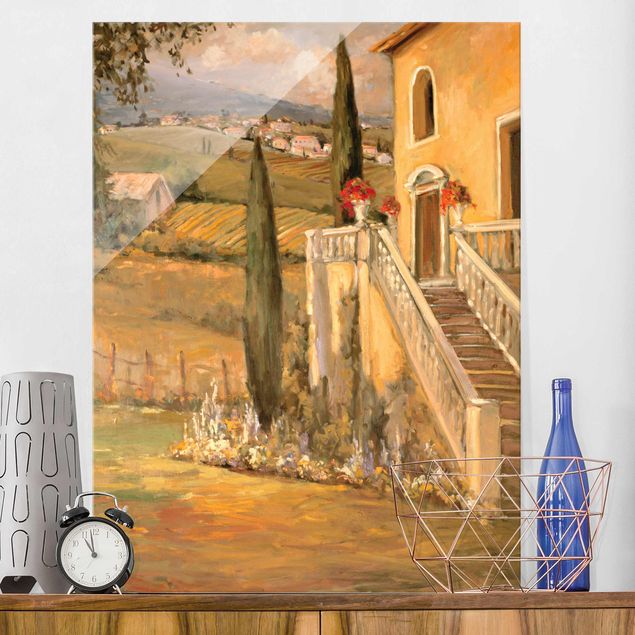 Wanddeko Küche Italienische Landschaft - Haustreppe