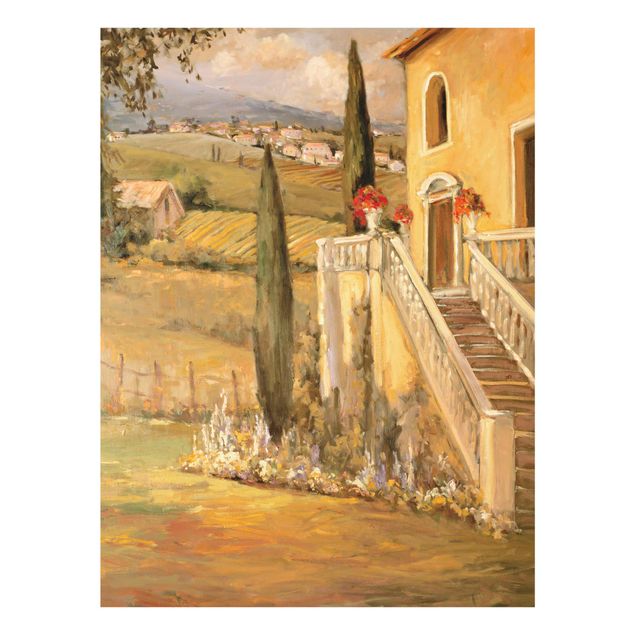Wandbilder Italienische Landschaft - Haustreppe