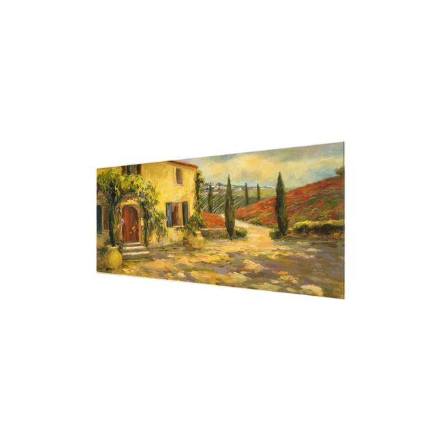 Wandbilder Gelb Italienische Landschaft - Toskana