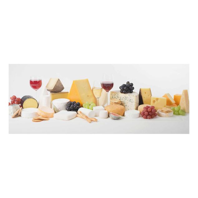 Glas Wandbilder Käse-Variationen