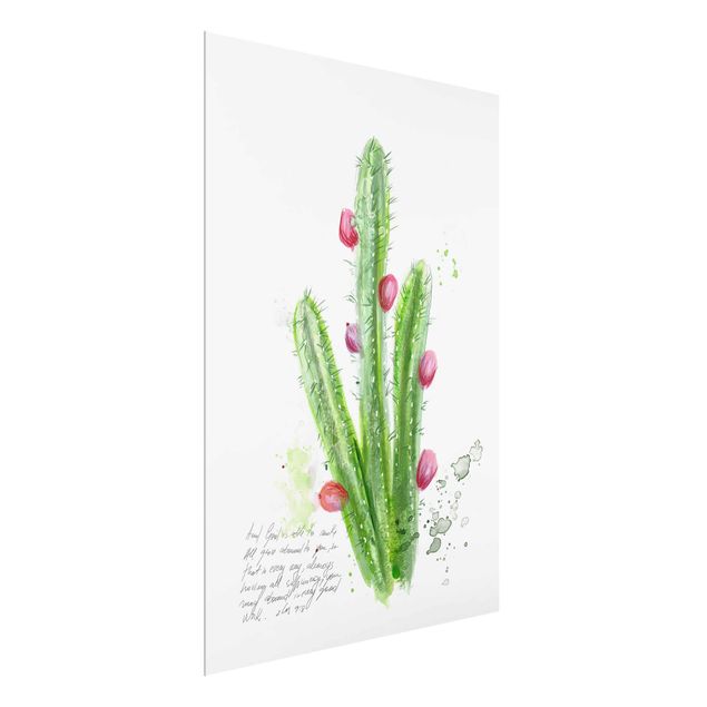 Wandbilder Blumen Kaktus mit Bibelvers II
