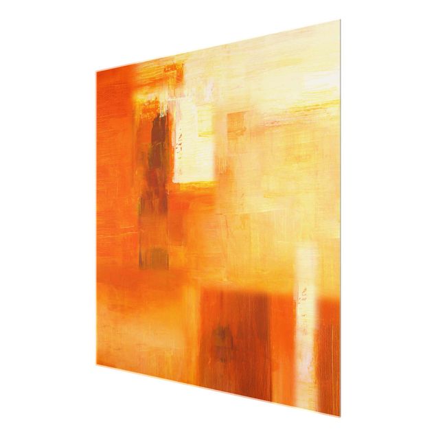 Wandbilder Orange Petra Schüßler - Komposition in Orange und Braun 02