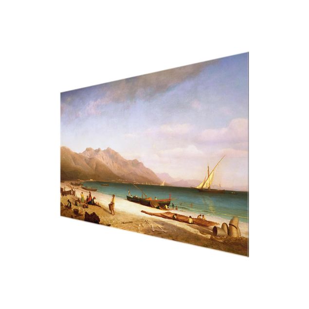 Wandbilder Strände Albert Bierstadt - Der Golf von Salerno