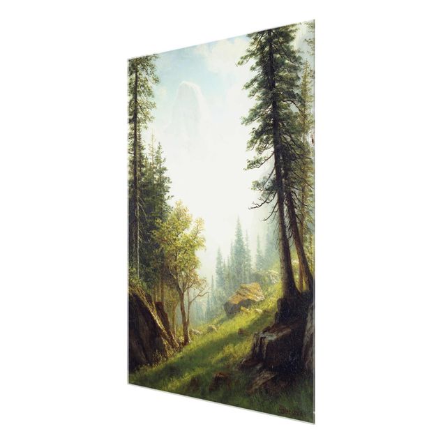 Wandbilder Glas Natur Albert Bierstadt - In den Berner Alpen