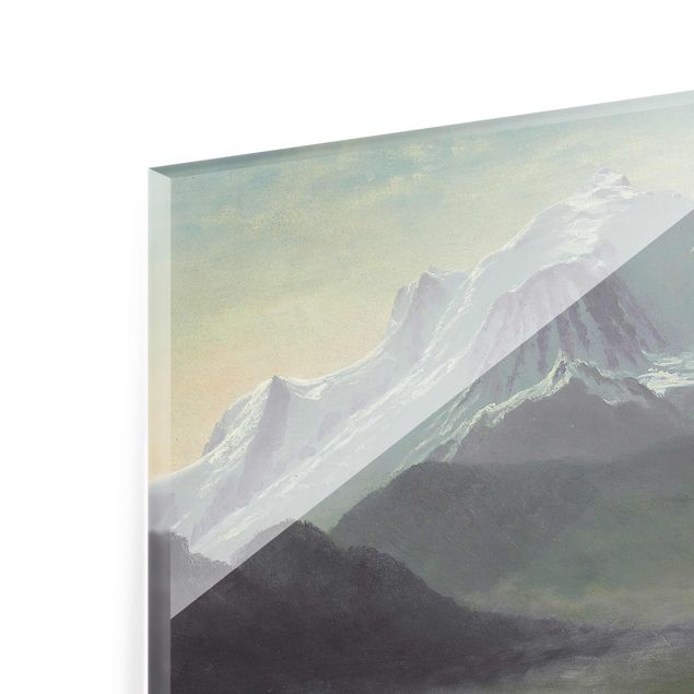Glasbilder Natur Albert Bierstadt - Mont Blanc