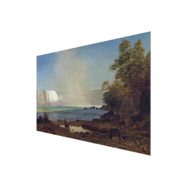 Wandbilder Glas Natur Albert Bierstadt - Niagarafälle