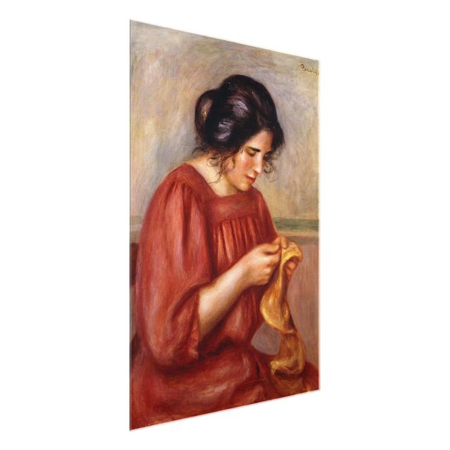 Wandbilder Kunstdrucke Auguste Renoir - Gabrielle beim Stopfen