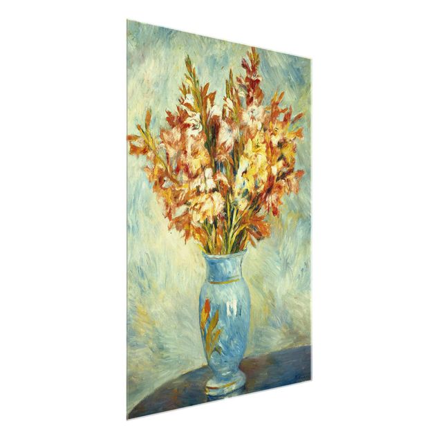 Blumen Glasbilder Auguste Renoir - Gladiolen in Vase