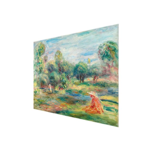Glasbilder Landschaften Auguste Renoir - Landschaft bei Cagnes