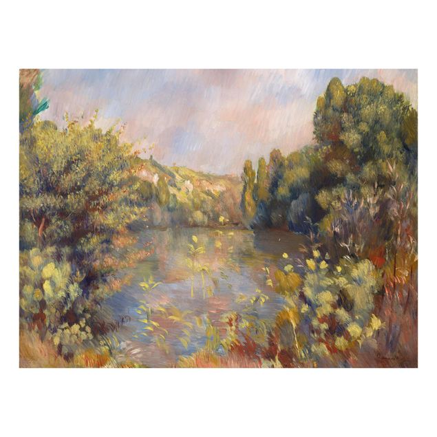 Glasbilder Natur Auguste Renoir - Landschaft mit Figuren