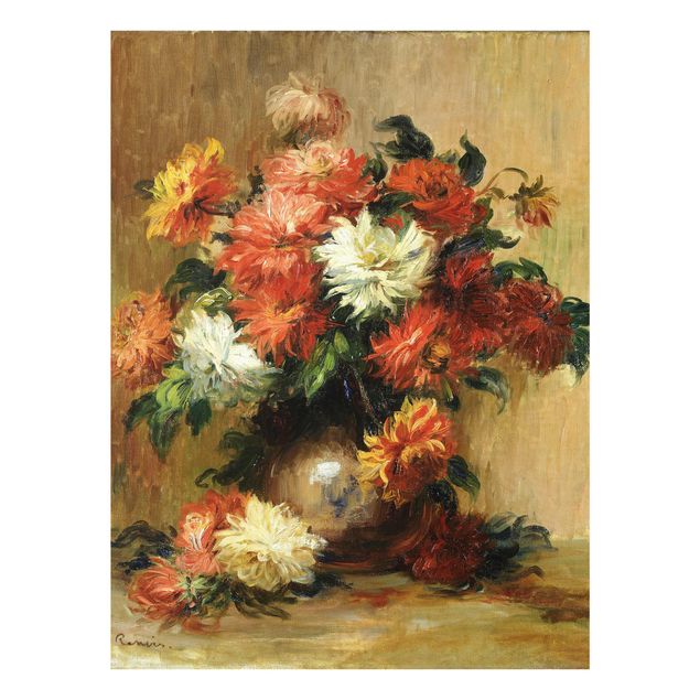 Wandbilder Floral Auguste Renoir - Stillleben mit Dahlien