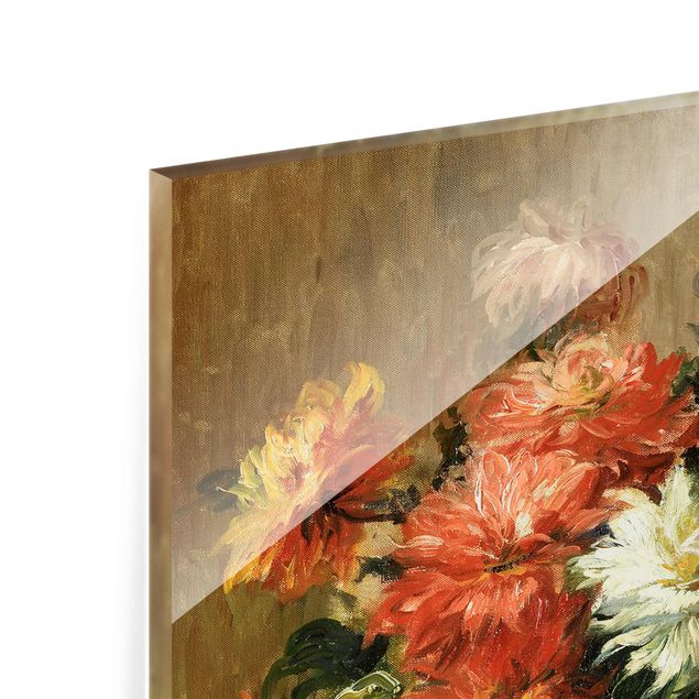 Wandbilder Rot Auguste Renoir - Stillleben mit Dahlien